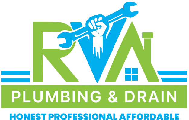 Logo with text of RVA Plumbing & Drain